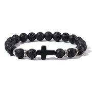 Tigereye White-barked Pine Obsidian Cross Men's – Jewelry Gift Ideas — 13