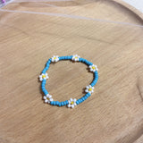 Small Flower Stretch Braided Ring Bead Bracelet – Jewelry Gift Ideas — 7