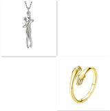 Love Hug Necklace Unisex Men Women Couple Jewelry – Gifts for Couples — 7