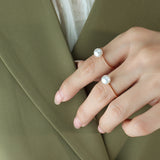 Temperament Small Rose Ring Pearl – Small Gift Ideas — 3