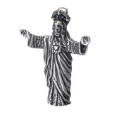 Sterling Silver Vintage Distressed Jesus Pendant – Jewelry Gift Ideas — 4
