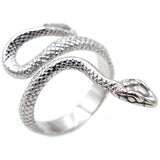 Vintage Men's Long Snake Stainless Steel Ring – Gifts for Him — 4