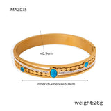 French Vintage Style Turquoise Inlaid Zircon Buckle – Stylish Gifts — 5