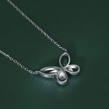 Sterling Silver Diamond Clavicle Chain Pendant – Jewelry Gift Ideas — 2
