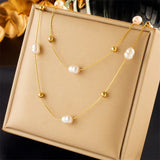 Double-layer Pearl Necklace Temperament Entry Lux – Jewelry Gift Ideas — 4