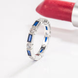 Fashion Inlaid Blue Crystal Small Ring – Stylish Gifts — 2