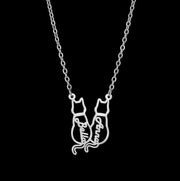 Titanium Cute Kitten Monogrammed Necklace – Jewelry Gift Ideas — 13