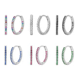 Circle Female Earrings Ear Clip Multicolor Zircon – Gifts for Her — 7
