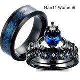 Crown love sapphire female ring – Gifts for Her — 7
