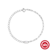 S925 Sterling Silver Zircon Stitching Bracelet – Jewelry Gift Ideas — 4