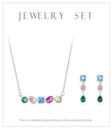 S925 Silver Rainbow Zircon Geometric Design – Jewelry Gift Ideas — 2