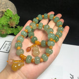 Golden Jade Small Round Bead Gourd Pendant – Jewelry Gift Ideas — 4