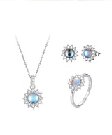Platinum Plated Sparkle Little Sun Necklace Stud – Jewelry Gift Ideas — 2