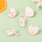 Kitty Brooch Bowl Cat Badge Golden M Badge Clothing – Stylish Gifts — 15