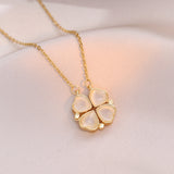Open And Close Four-leaf Flower Dual-wear – Jewelry Gift Ideas — 5