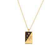 Stainless Steel Diagonal Shell Sun Necklace – Jewelry Gift Ideas — 3