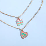 Women Macaron Multi-color Oil Drop Heart Pendant – Jewelry Gift Ideas — 1