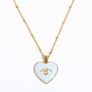 Heart-shaped Oil Drop Eye Pendant Vintage – Jewelry Gift Ideas — 11