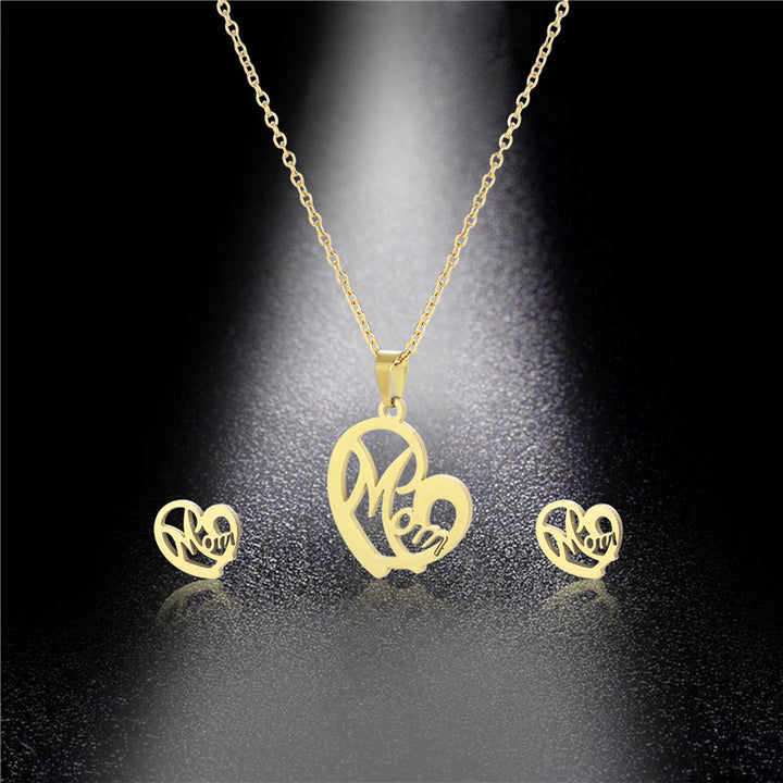 Fashion Jewelry Stainless Steel Heart-shaped Mom – Jewelry Gift Ideas — 1