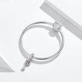 Sterling Silver Key Pendant Bracelet Simple – Jewelry Gift Ideas — 3