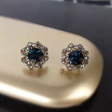 Exquisite Small Full Drilled Earrings Sun Flower – Thoughtful Gifts — 4