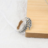 Love Couple Plain Silver Ring Angel Wings – Gifts for Couples — 12