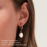 Stylish Stainless Steel Pearl Earrings – Gift Ideas — 7