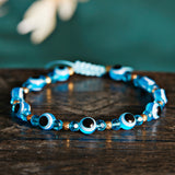 Rainbow Eye Crystal Bead Pull Adjustable Bracelet – Jewelry Gift Ideas — 2