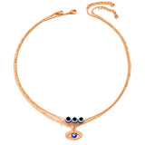 Demon Eye Pendant Necklace Female Alloy Blue Eyes – Jewelry Gift Ideas — 4