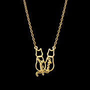 Titanium Cute Kitten Monogrammed Necklace – Jewelry Gift Ideas — 15