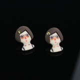 Ugly Cute Character Series Women's Silver Needle – Gifts for Her — 5