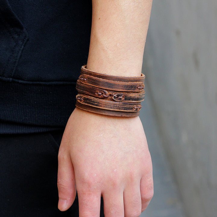 European And American Retro Fashion Leather Bracelet – Stylish Gifts — 1