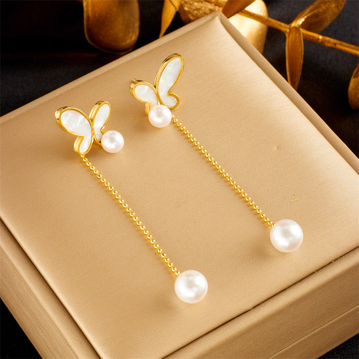 Asymmetric Butterfly Tassel Eardrops All-match Fashion – Stylish Gifts — 1