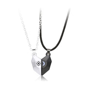 Wishing Stone Couple Necklace Sun Moon Love Simple – Gifts for Couples — 3