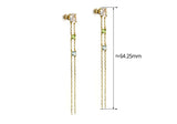 Earrings Natural Crystal Tassel Double Layer – Birthday Gifts — 5