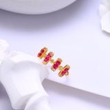 Red Corundum Square Ring Female – Gifts for Her — 3
