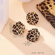 Vintage Geometric Leopard Print Circle Disc Fashion – Stylish Gifts — 5