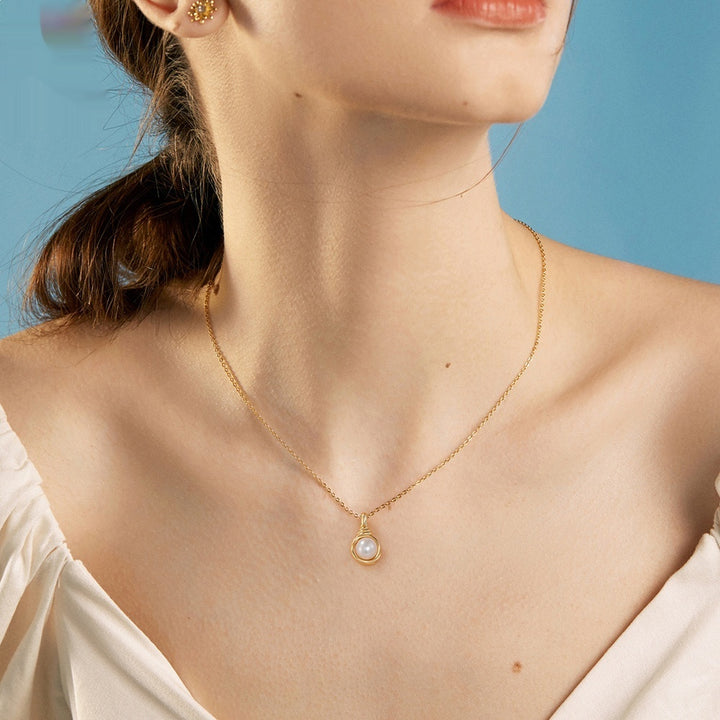 S925 Sterling Silver Natural Pearl Necklace – Jewelry Gift Ideas — 1