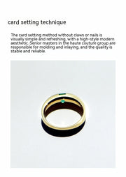 Emerald Zircon Gold Plated Emerald Ring – Birthday Gifts — 6