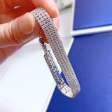 High Carbon Four Rows Full Rhinestone Couple – Jewelry Gift Ideas — 4