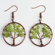 Crystal Gravel Bronze Wire Round Pendant Tree – Jewelry Gift Ideas — 19