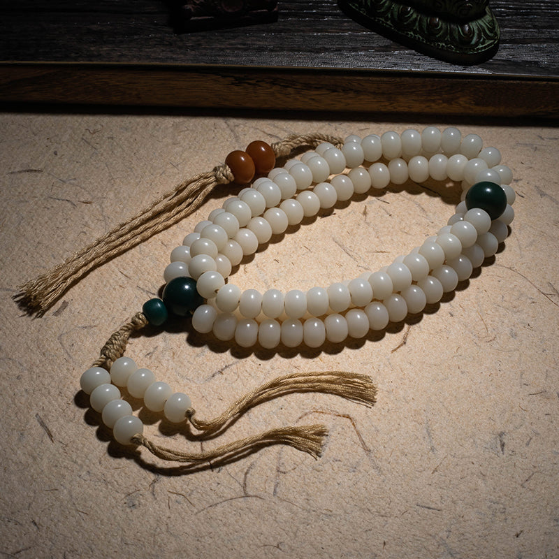 White Jade Men's Playing Bracelet Rosary Women's – Jewelry Gift Ideas — 1