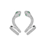 European And American Micro-set Snake-shaped Earrings – Gifts for Her — 10