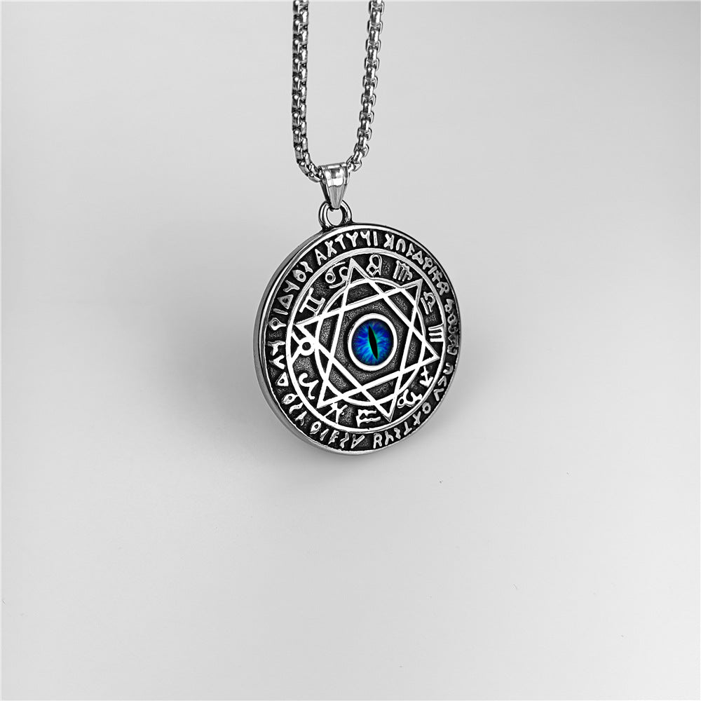 Demon Eye Circle Vintage Round Jewelry Pendant – Jewelry Gift Ideas — 1