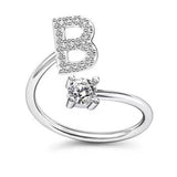 Female Stylish Adjustable Zircon 26 Letters Ring – Gifts for Her — 8