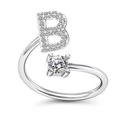 Female Stylish Adjustable Zircon 26 Letters Ring – Gifts for Her — 8