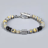 Stainless Steel OT Buckle Tiger-Eye Bracelet Men – Jewelry Gift Ideas — 18