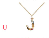 English Letter Necklace Female Colorful Crystals – Jewelry Gift Ideas — 5