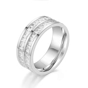 Fashion Rhinestones Rings Women Stainless Steel Ring – Stylish Gifts — 4