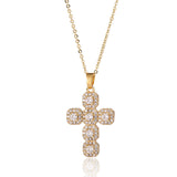Classic Cross Shape Brass Micro Set Religious – Jewelry Gift Ideas — 4